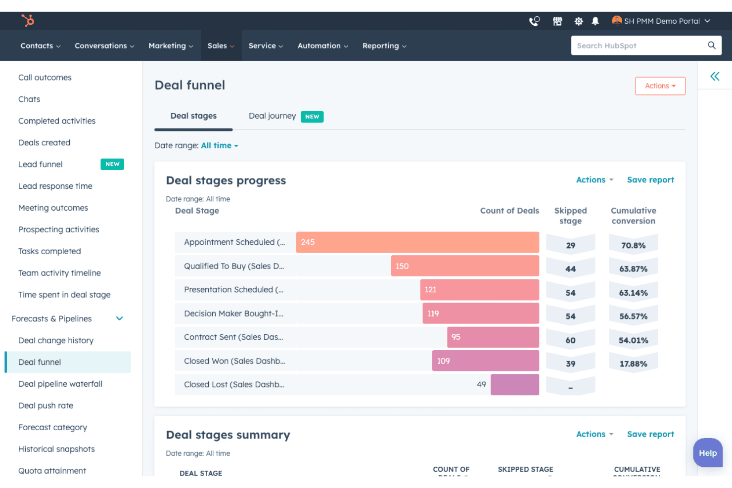 HubSpot screenshot