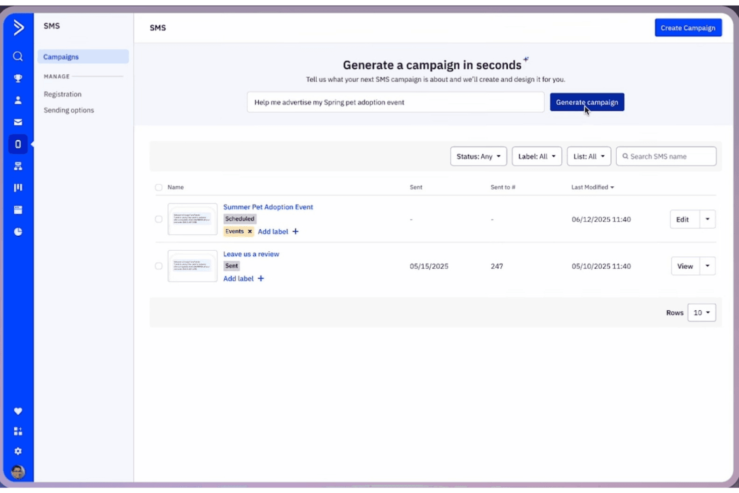 ActiveCampaign screenshot
