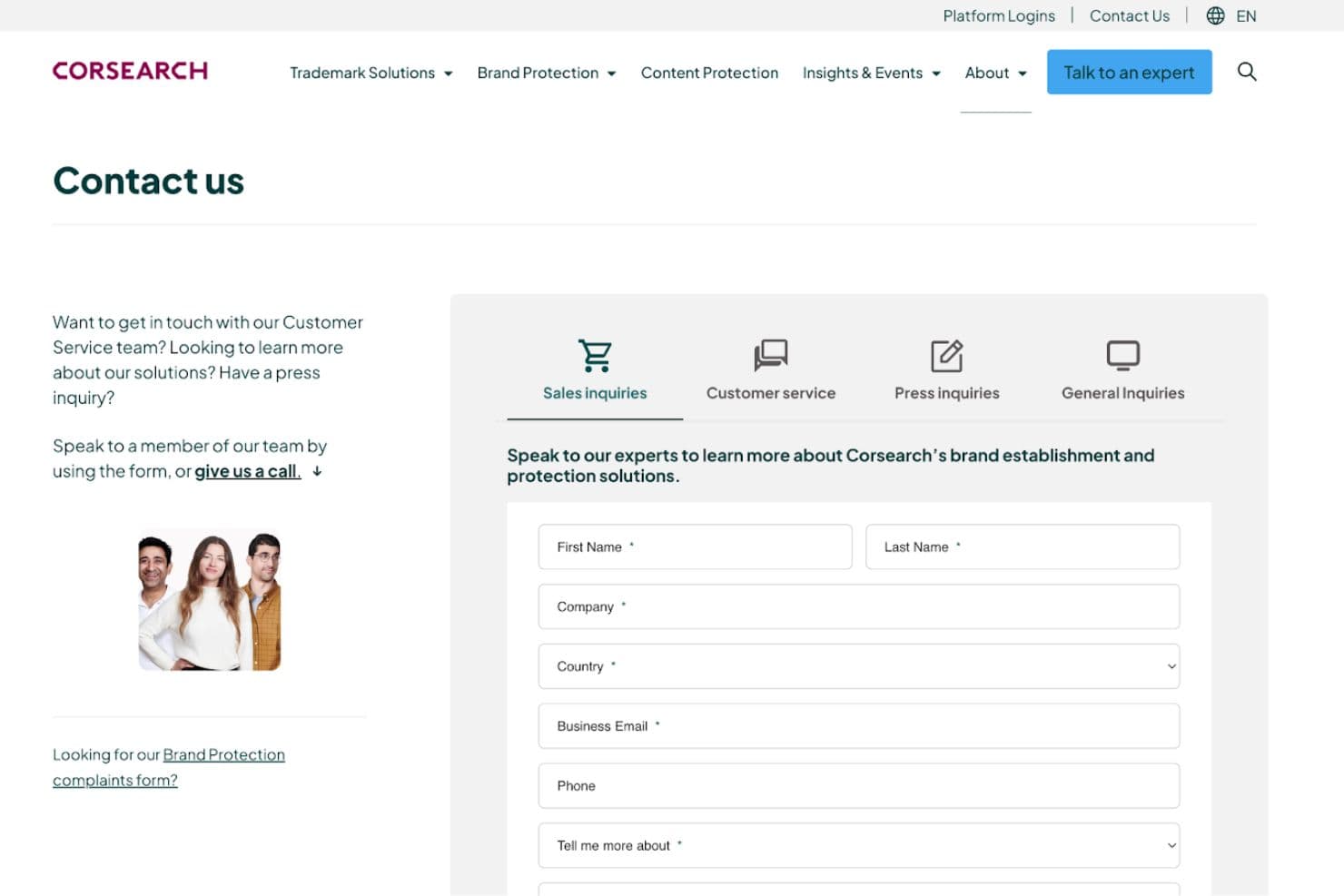 Corsearch screenshot