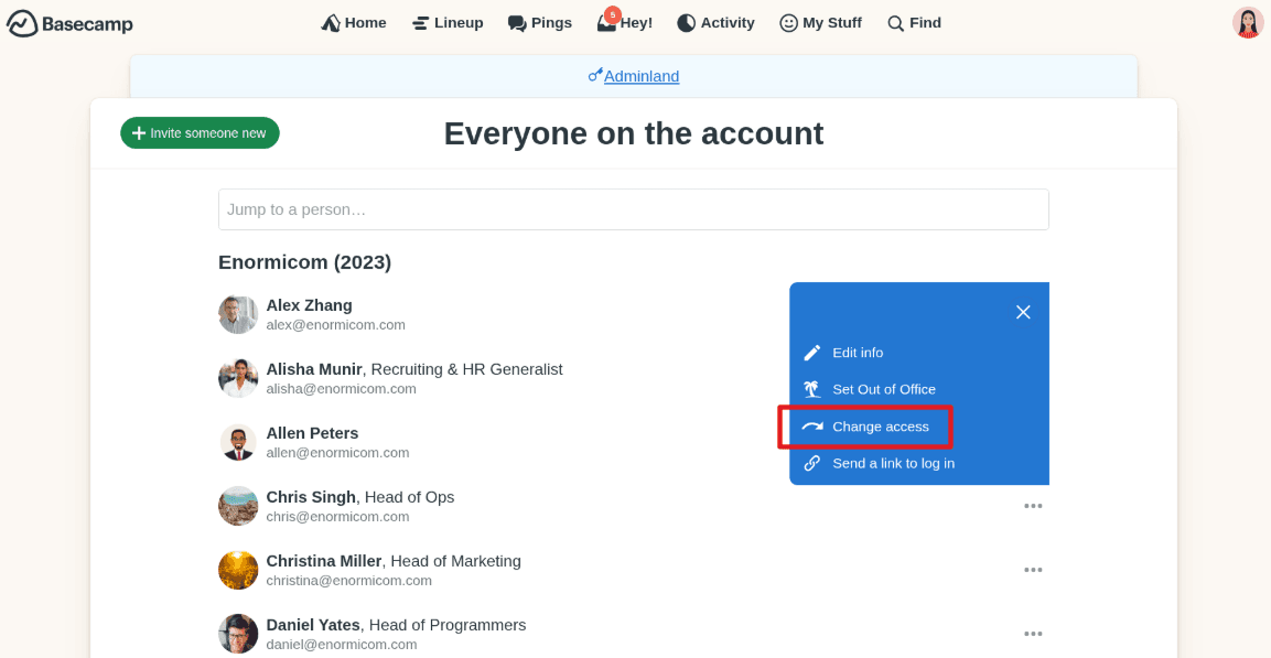 Basecamp screenshot