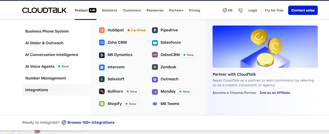 CloudTalk screenshot