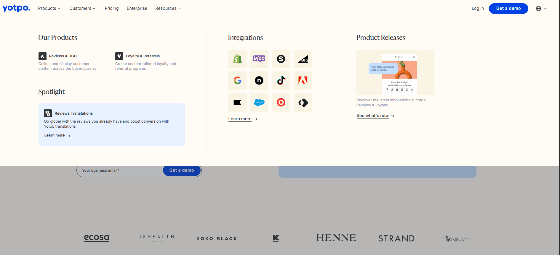 Yotpo screenshot
