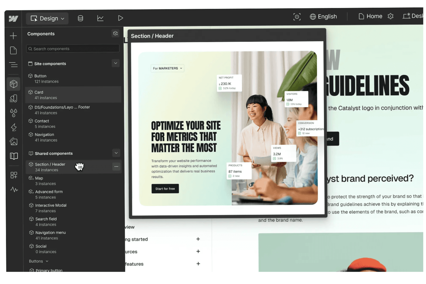 Webflow screenshot