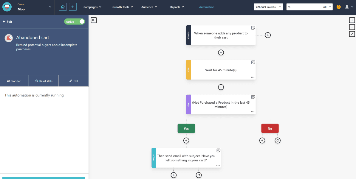 Moosend screenshot