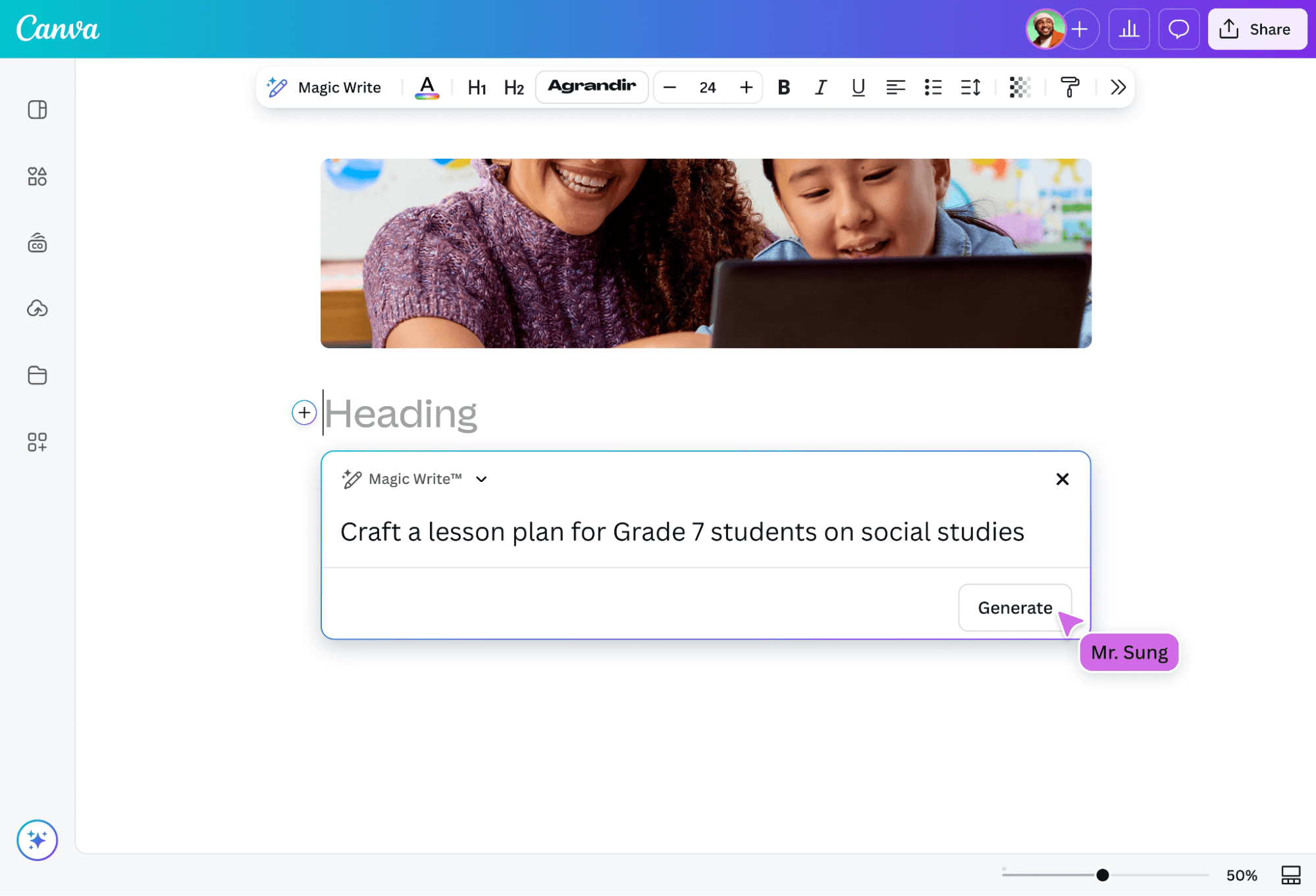 Canva screenshot