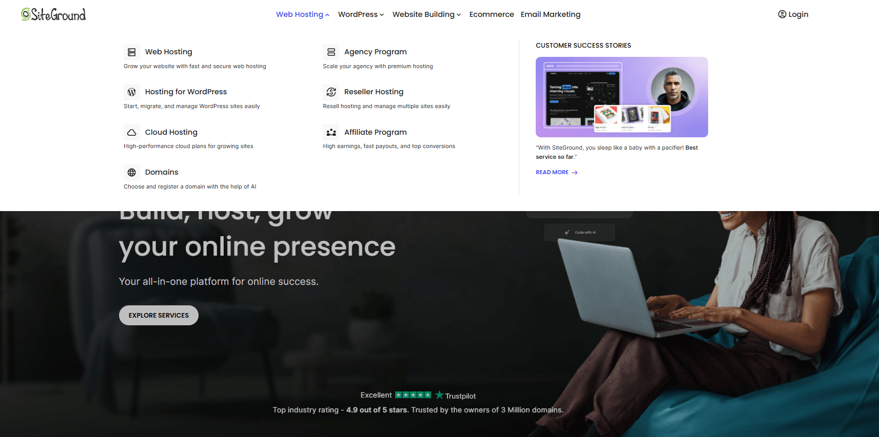 SiteGround screenshot