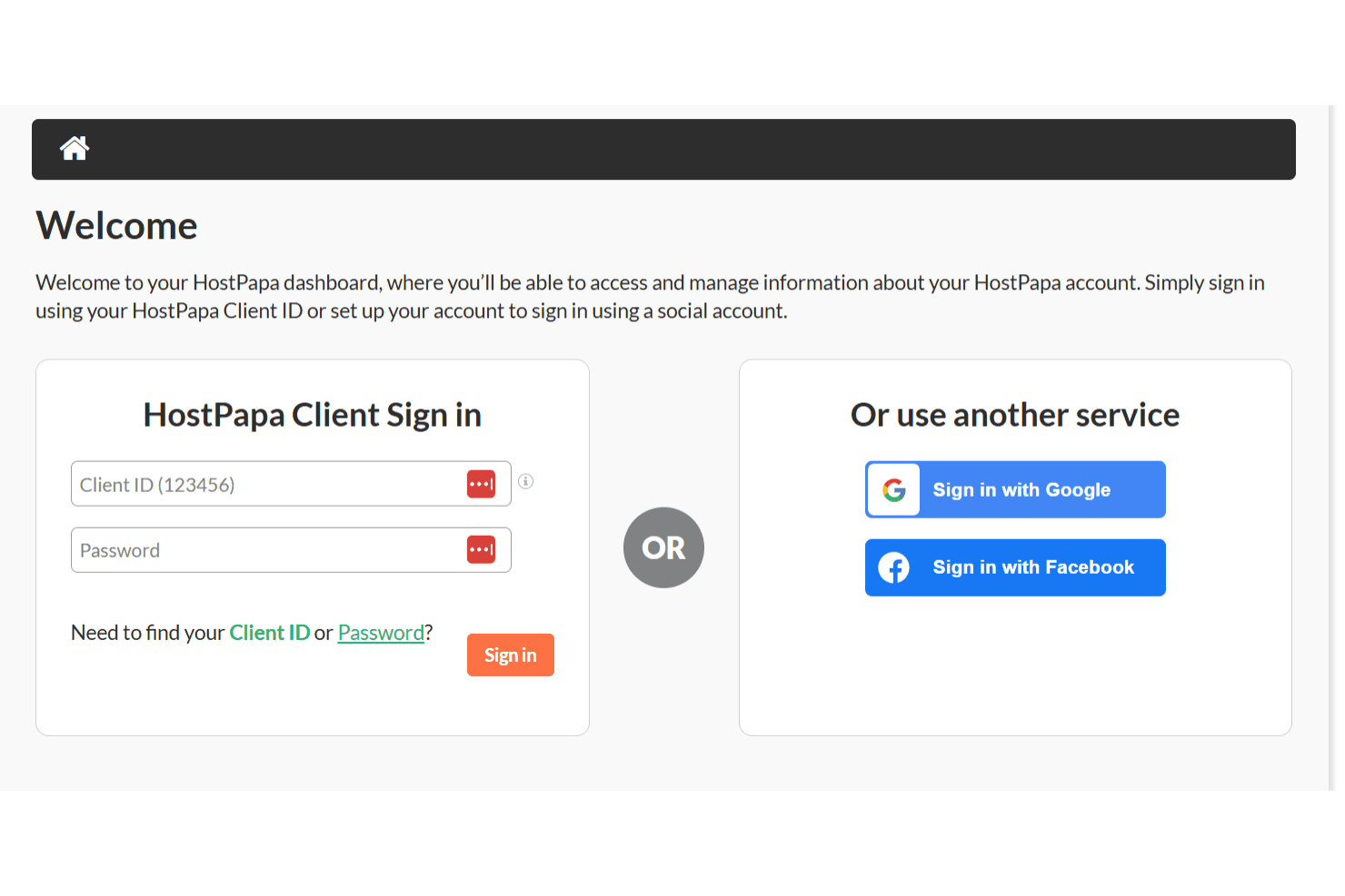 HostPapa screenshot