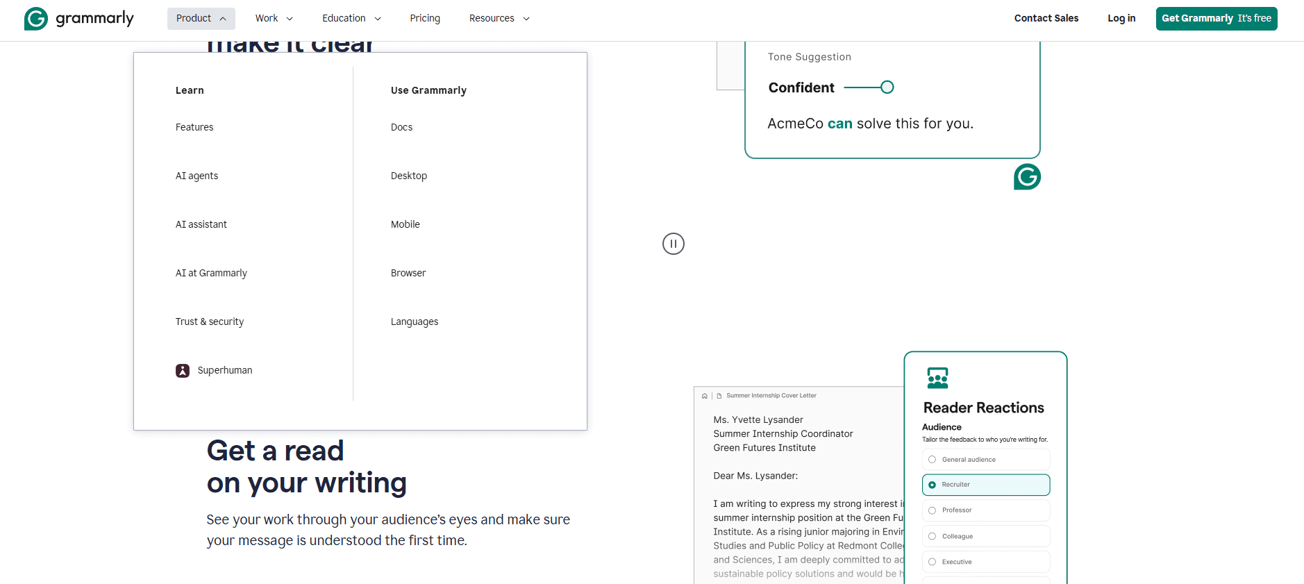 Grammarly screenshot