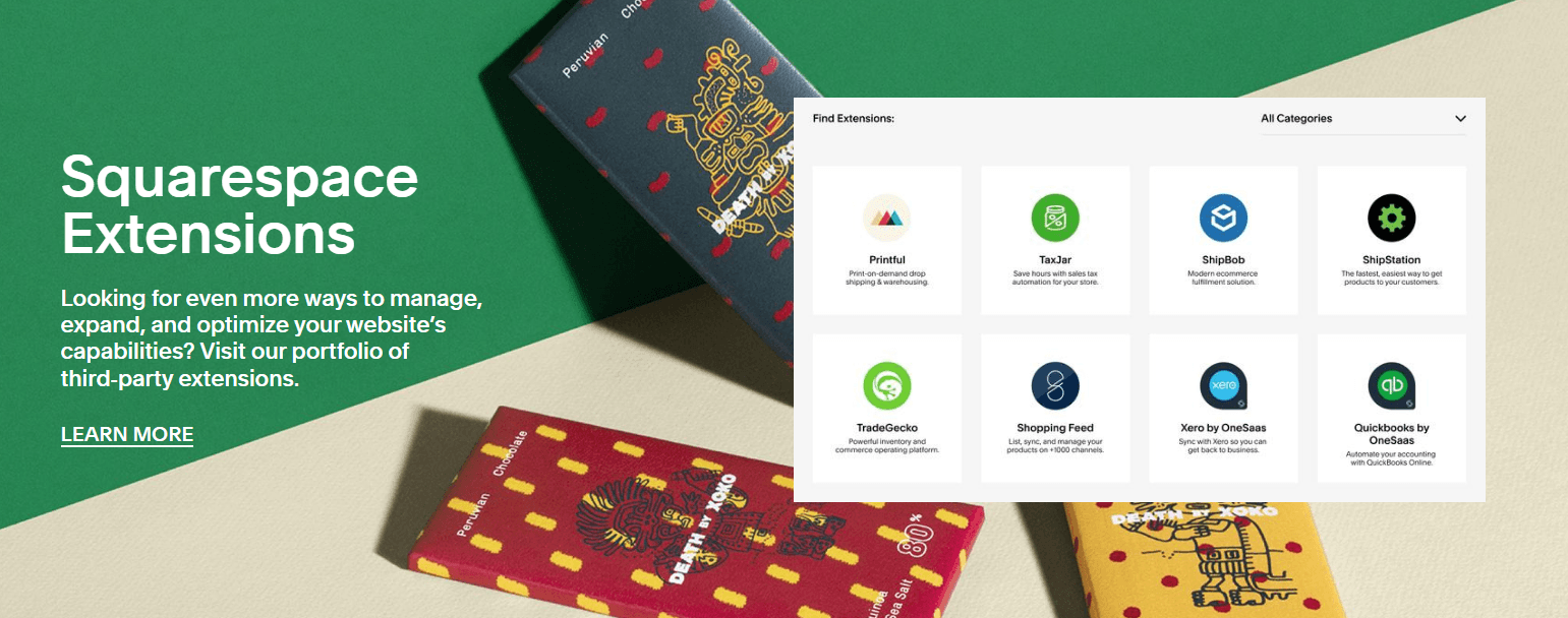 Squarespace screenshot