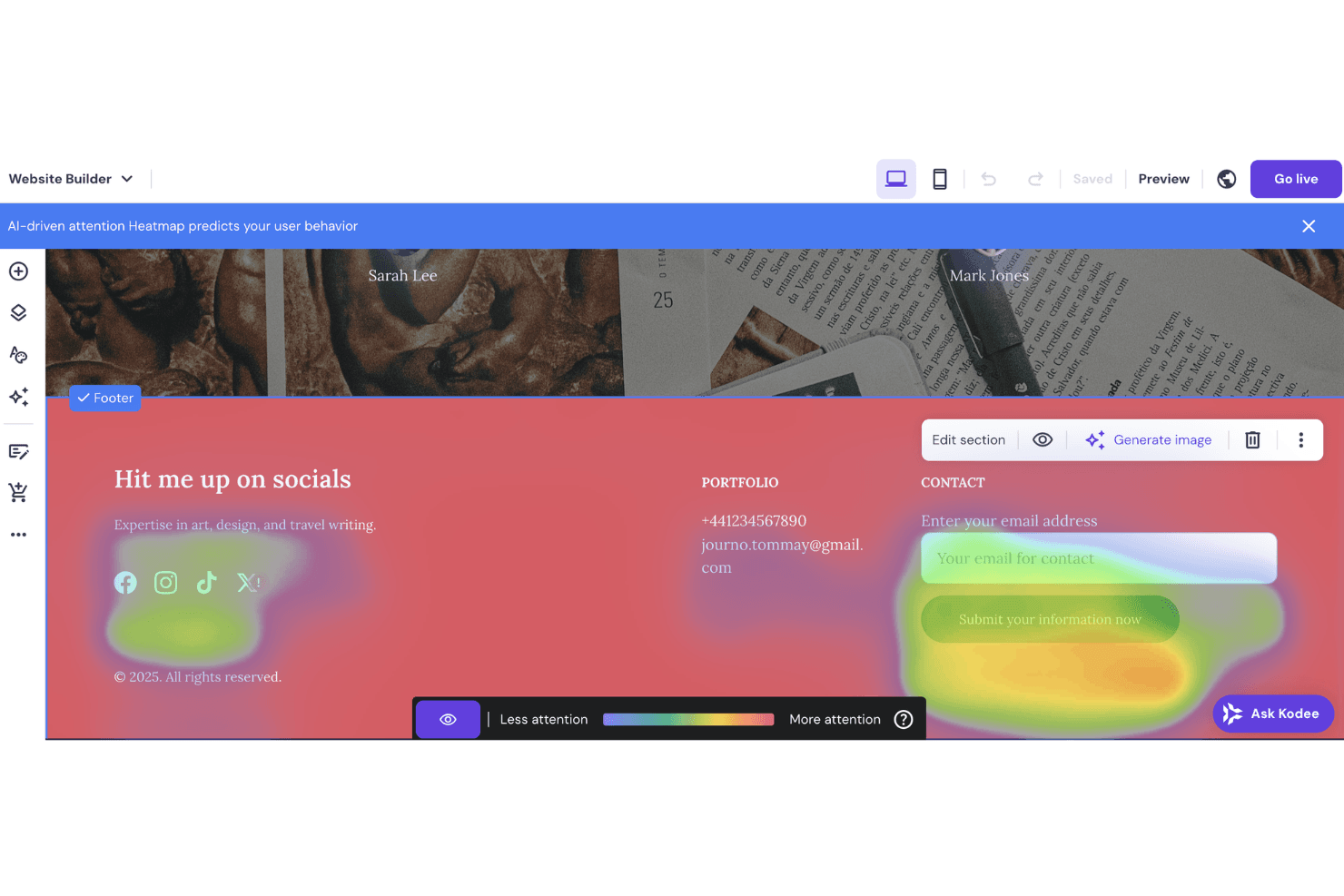 Hostinger Horizons screenshot