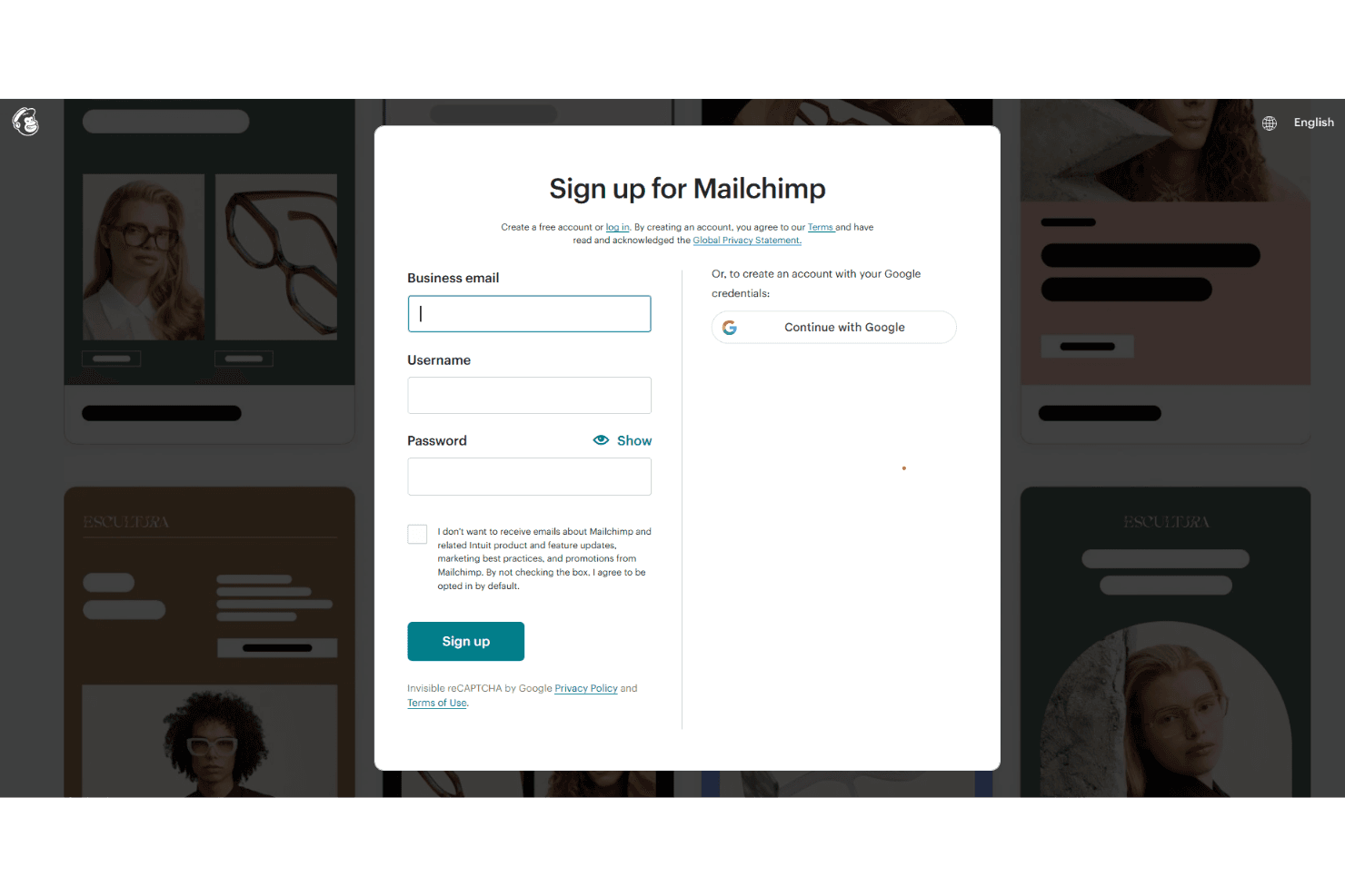 Mailchimp screenshot