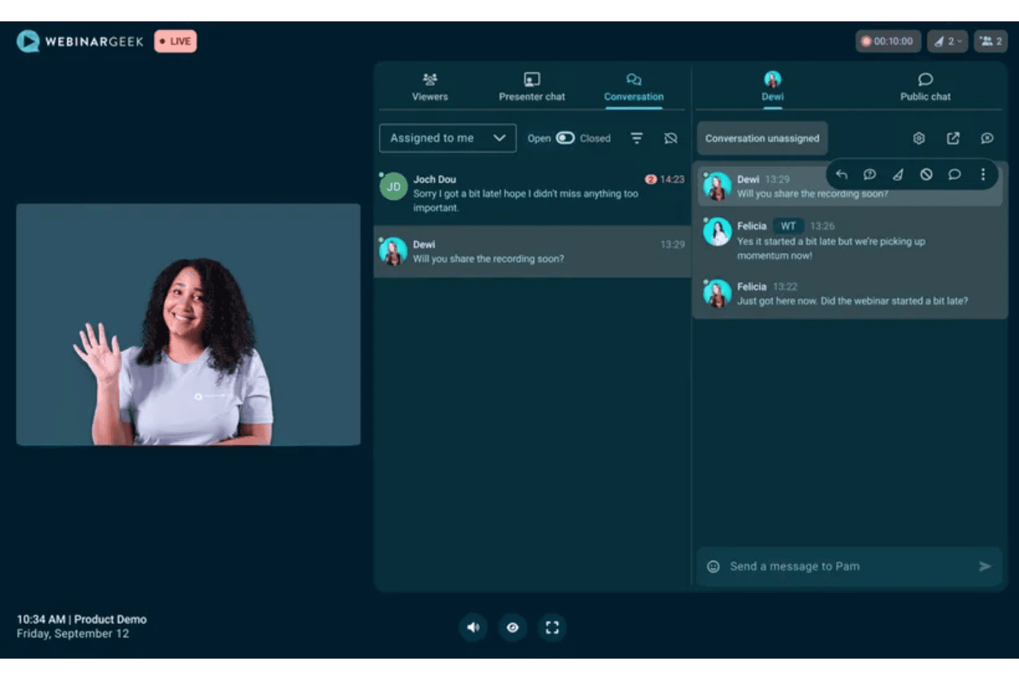 WebinarGeek screenshot
