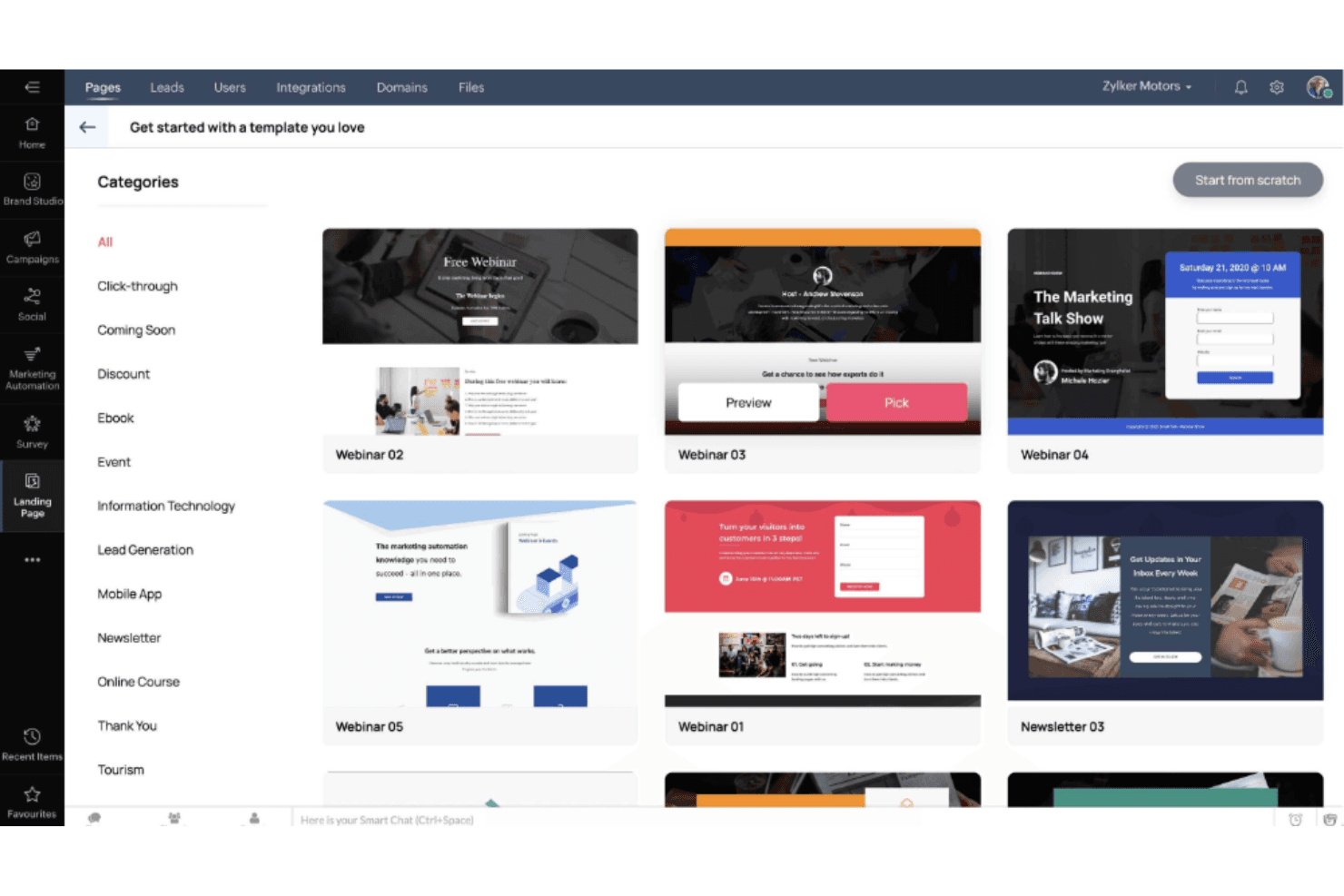 Zoho Marketing Plus screenshot