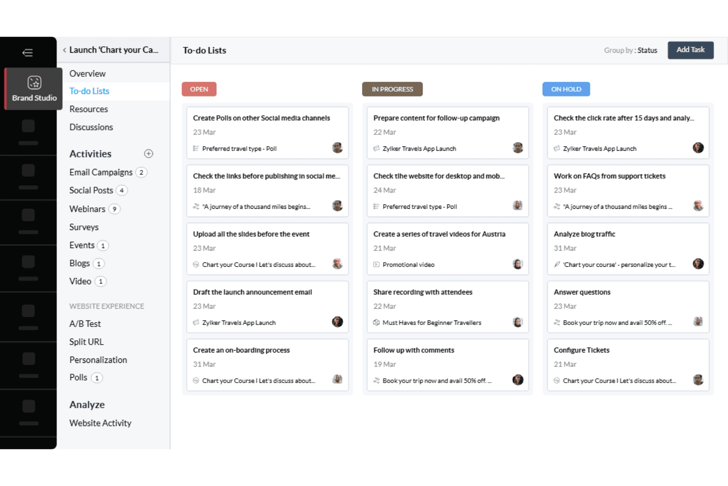 Zoho Marketing Plus screenshot