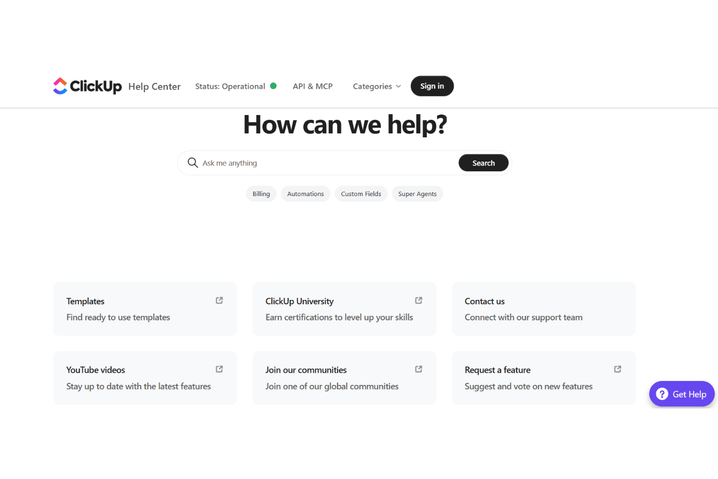 ClickUp screenshot