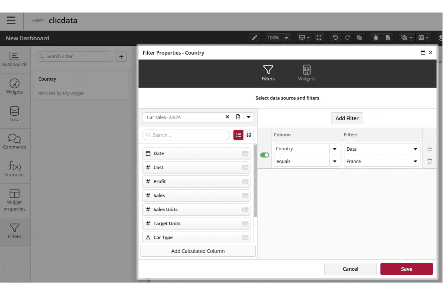 ClicData screenshot