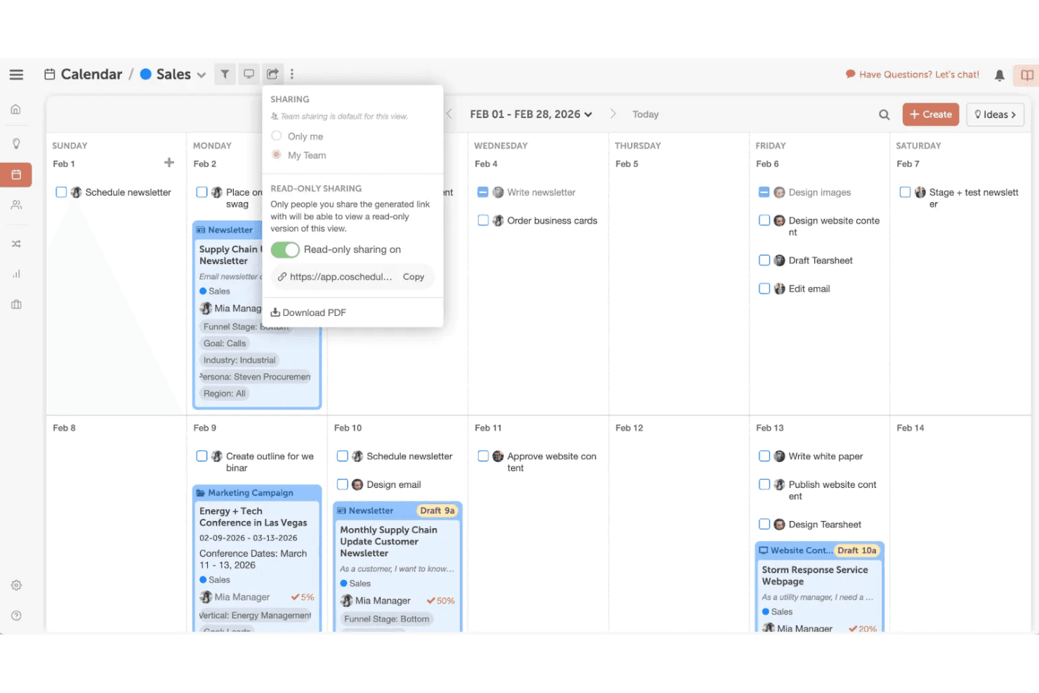 CoSchedule screenshot