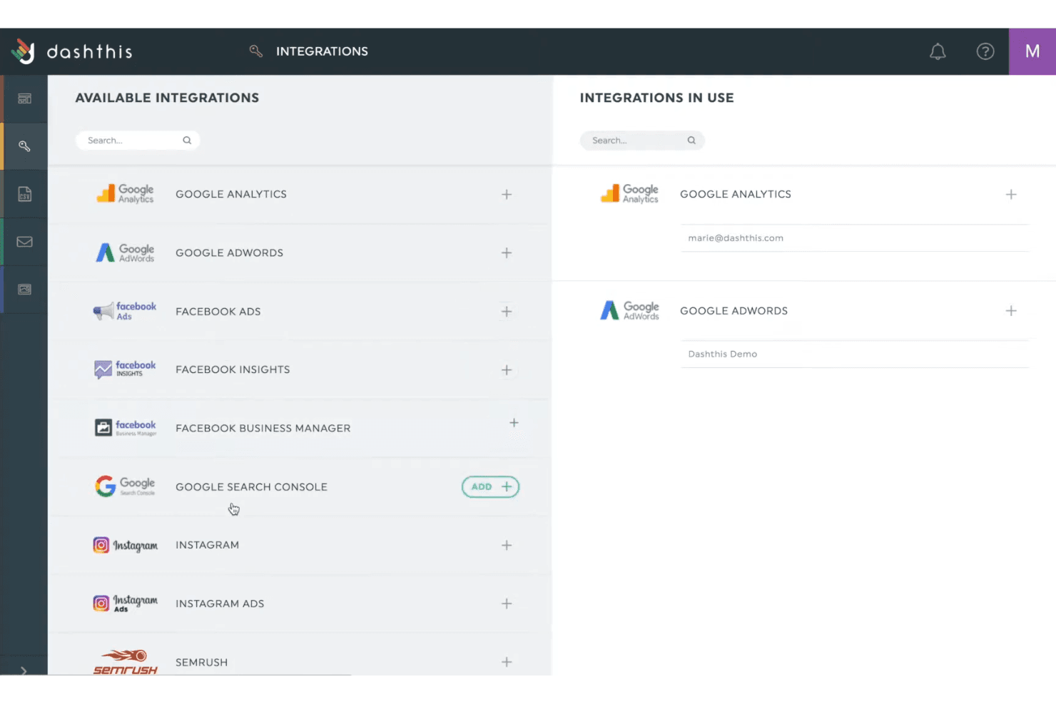 DashThis screenshot