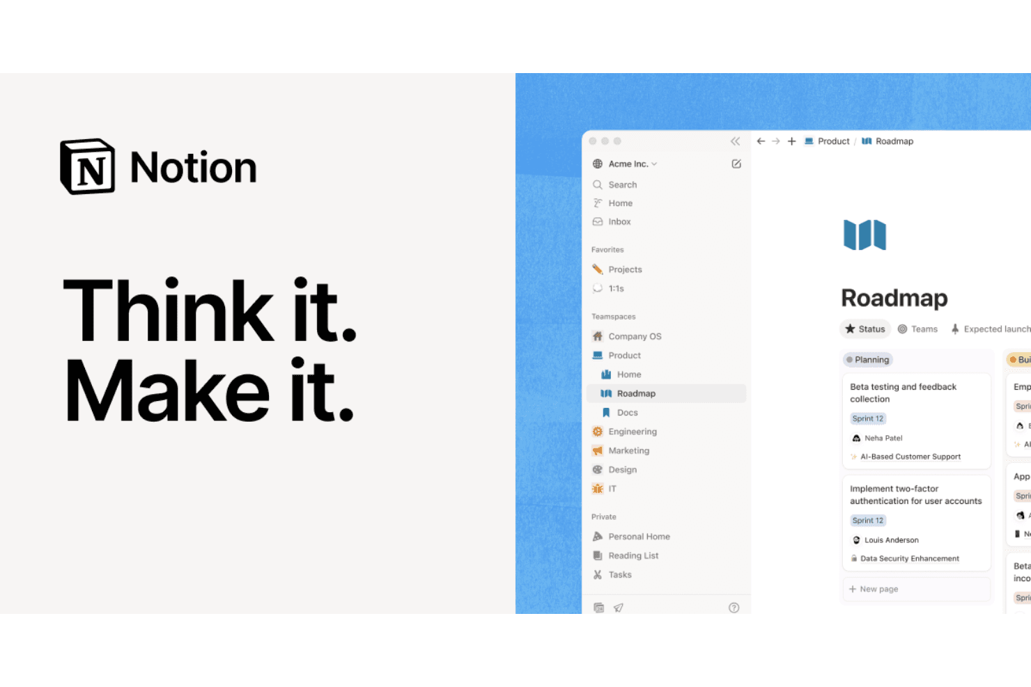 Organizes content, tasks, and team workflows in one workspace.