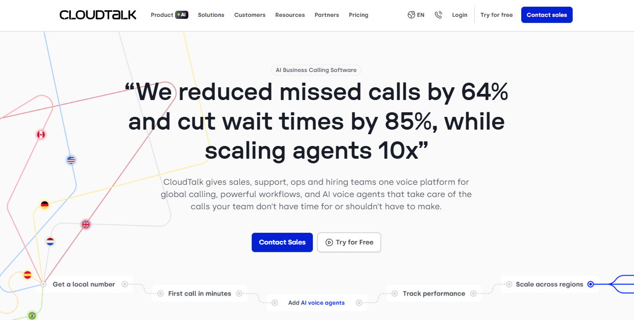 CloudTalk powers inbound calls with smart routing and analytics.