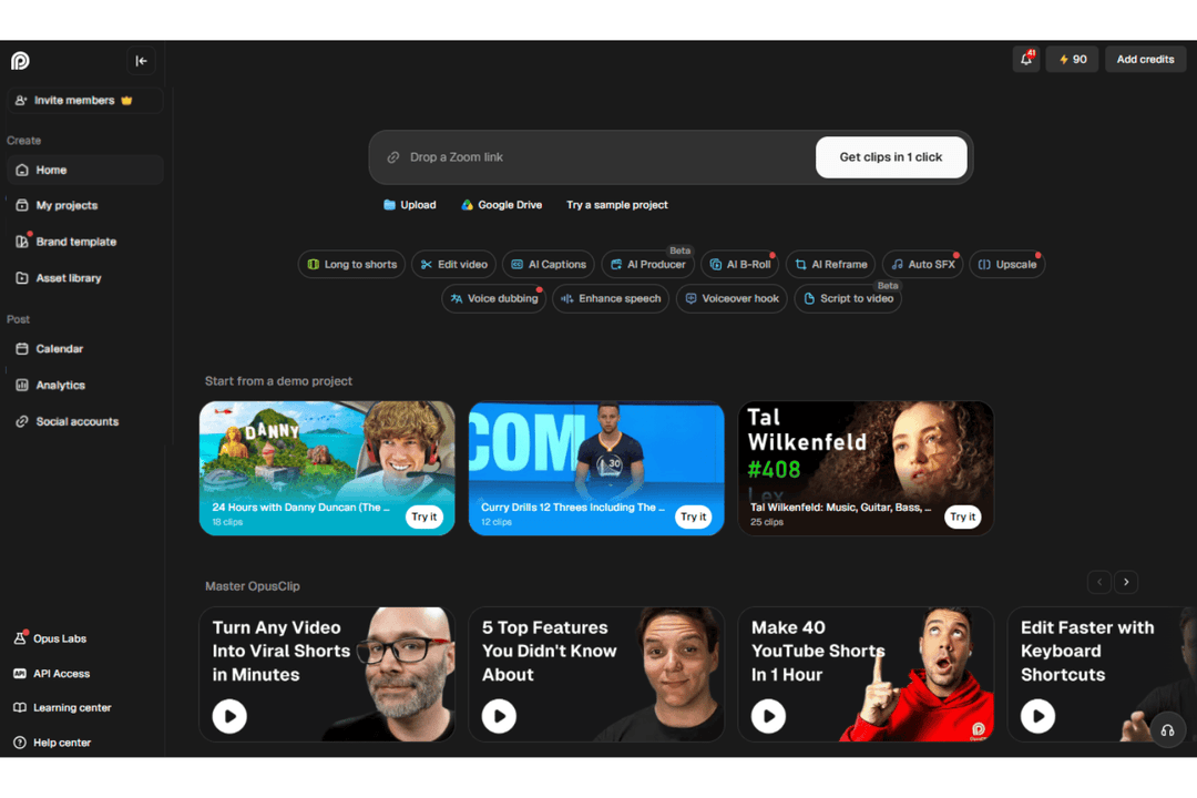 OpusClip transforms long videos into social-ready clips with AI-powered editing.