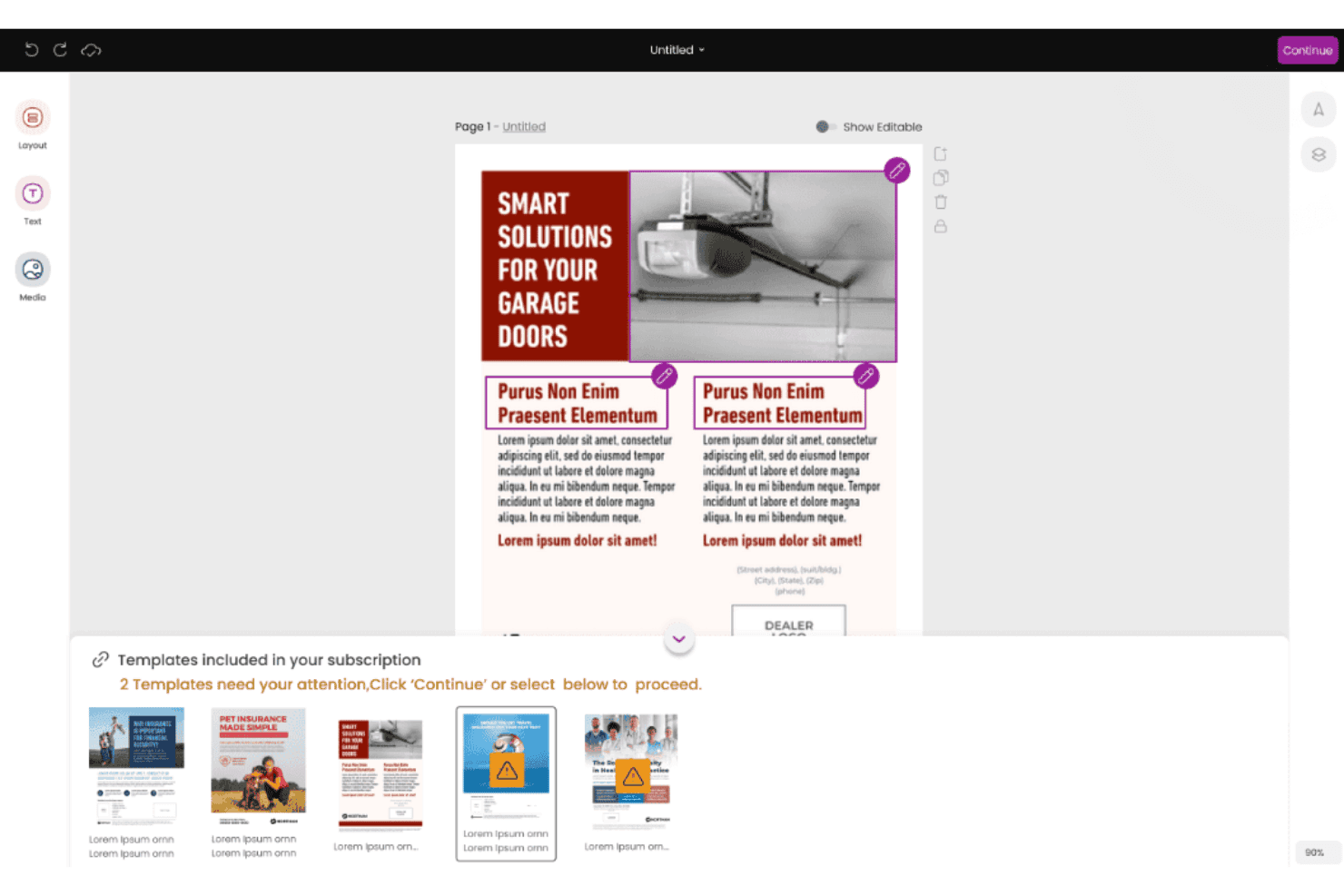 Ansira Create customize template builder