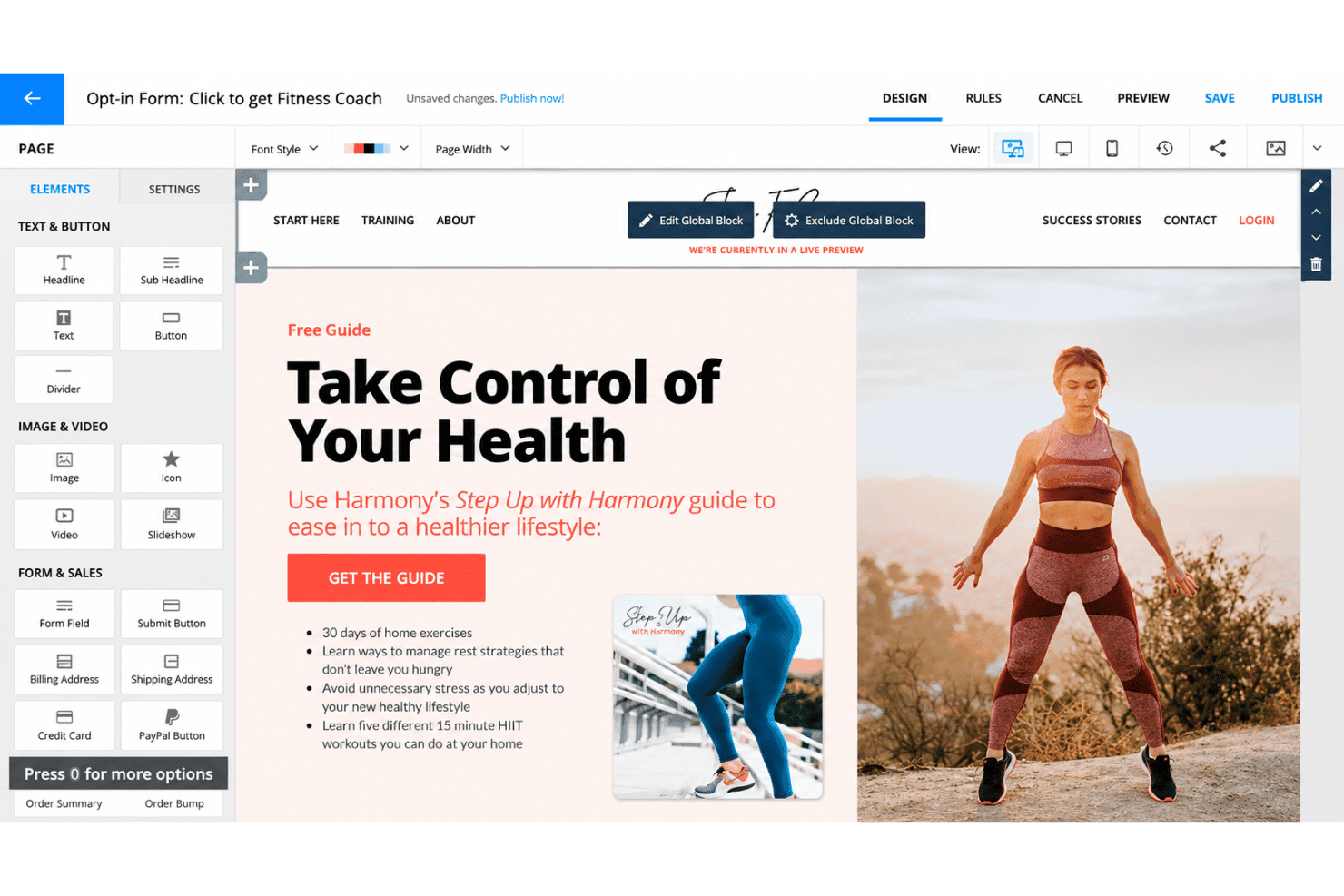 Ontraport interface with visual campaign builder, triggers, split tests, and automation workflows.