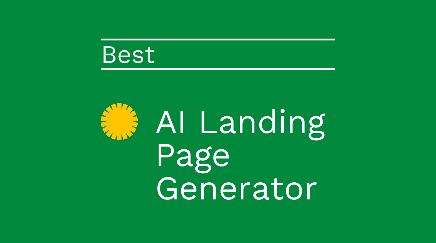 Ai landing page generator best tools 80770