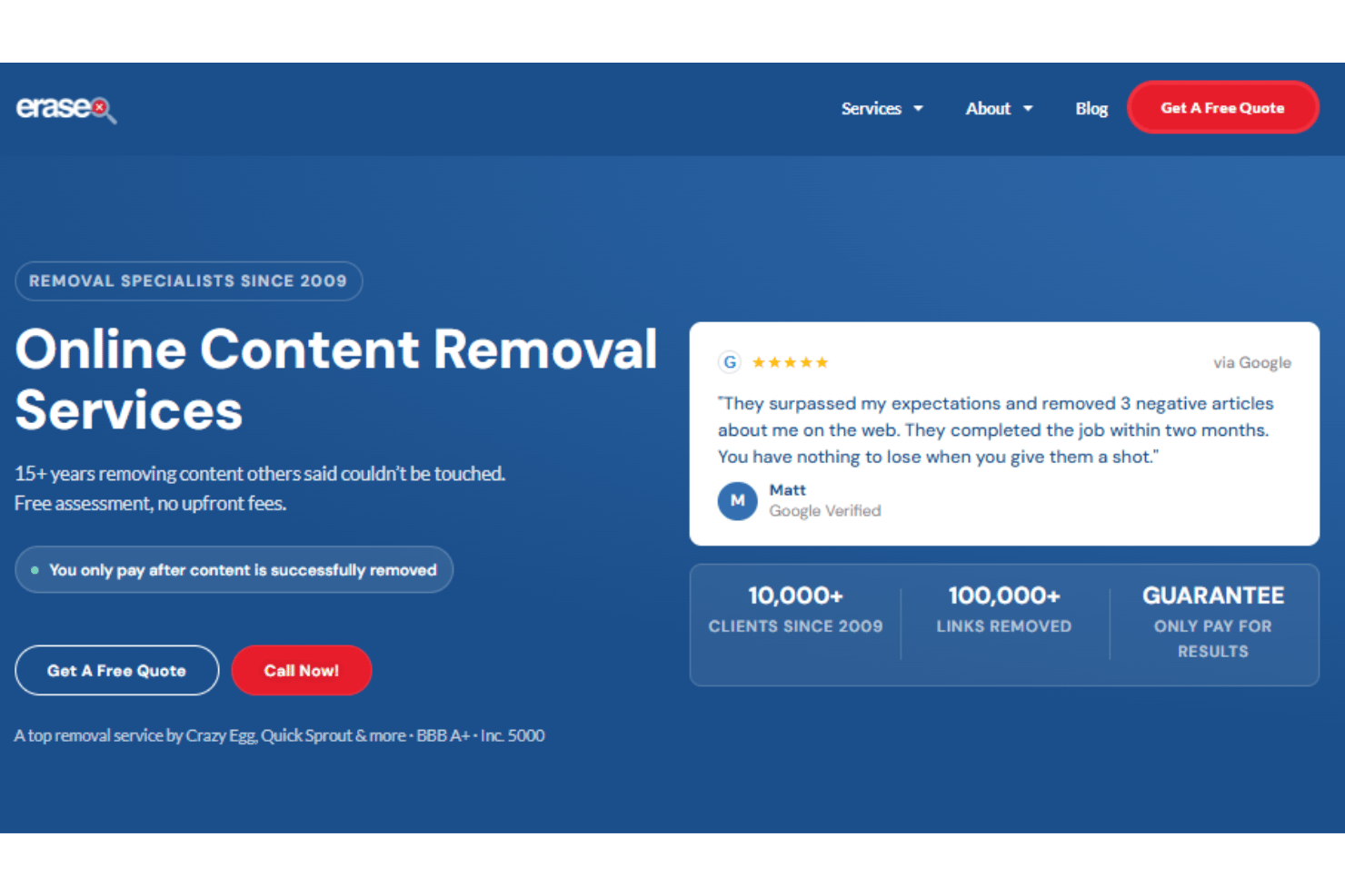 screenshot - Erase.com Review: Pros, Cons, Features and Pricing Guide