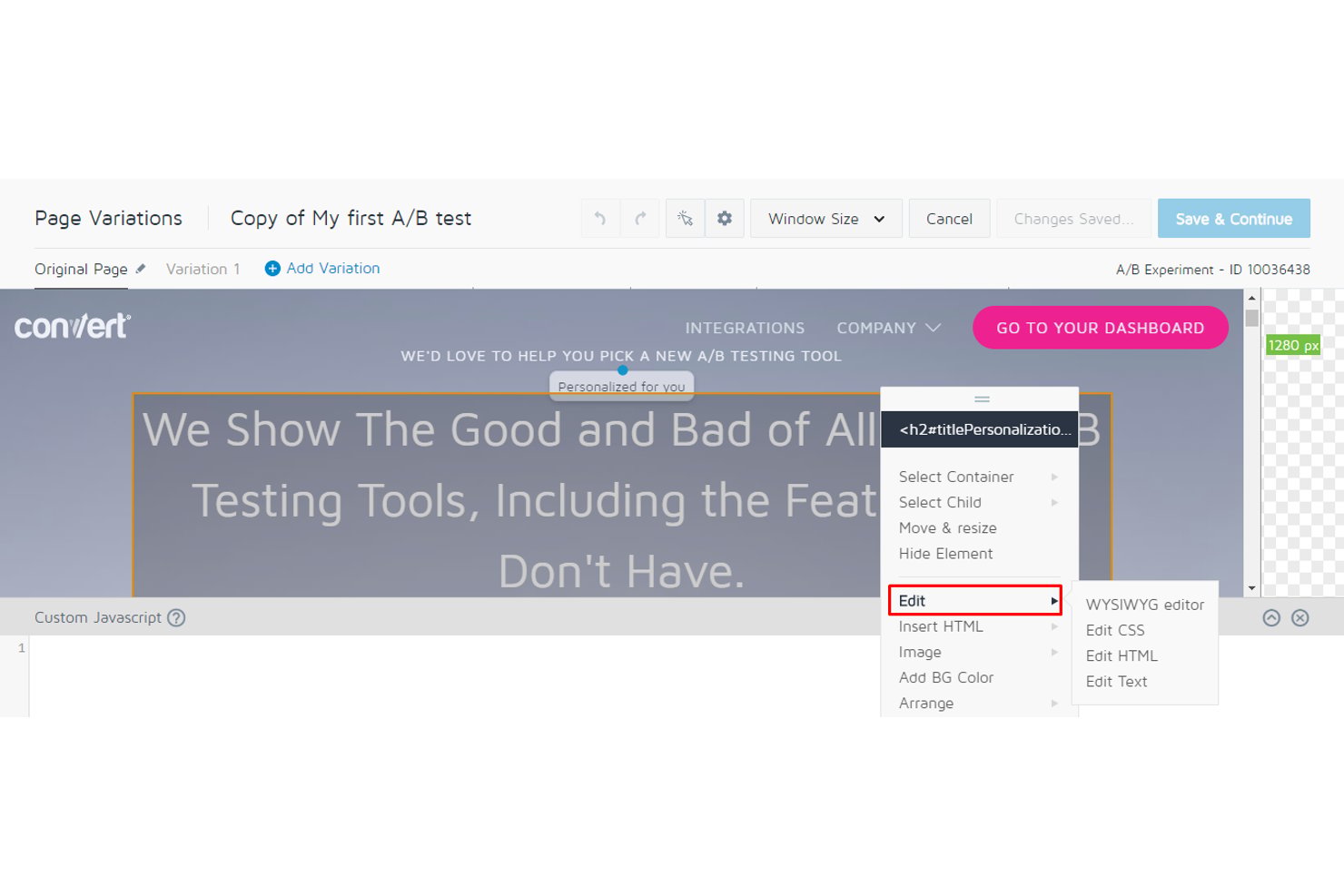 screenshot - Convert Experiences Review: Pros, Cons, Features and Pricing Explained