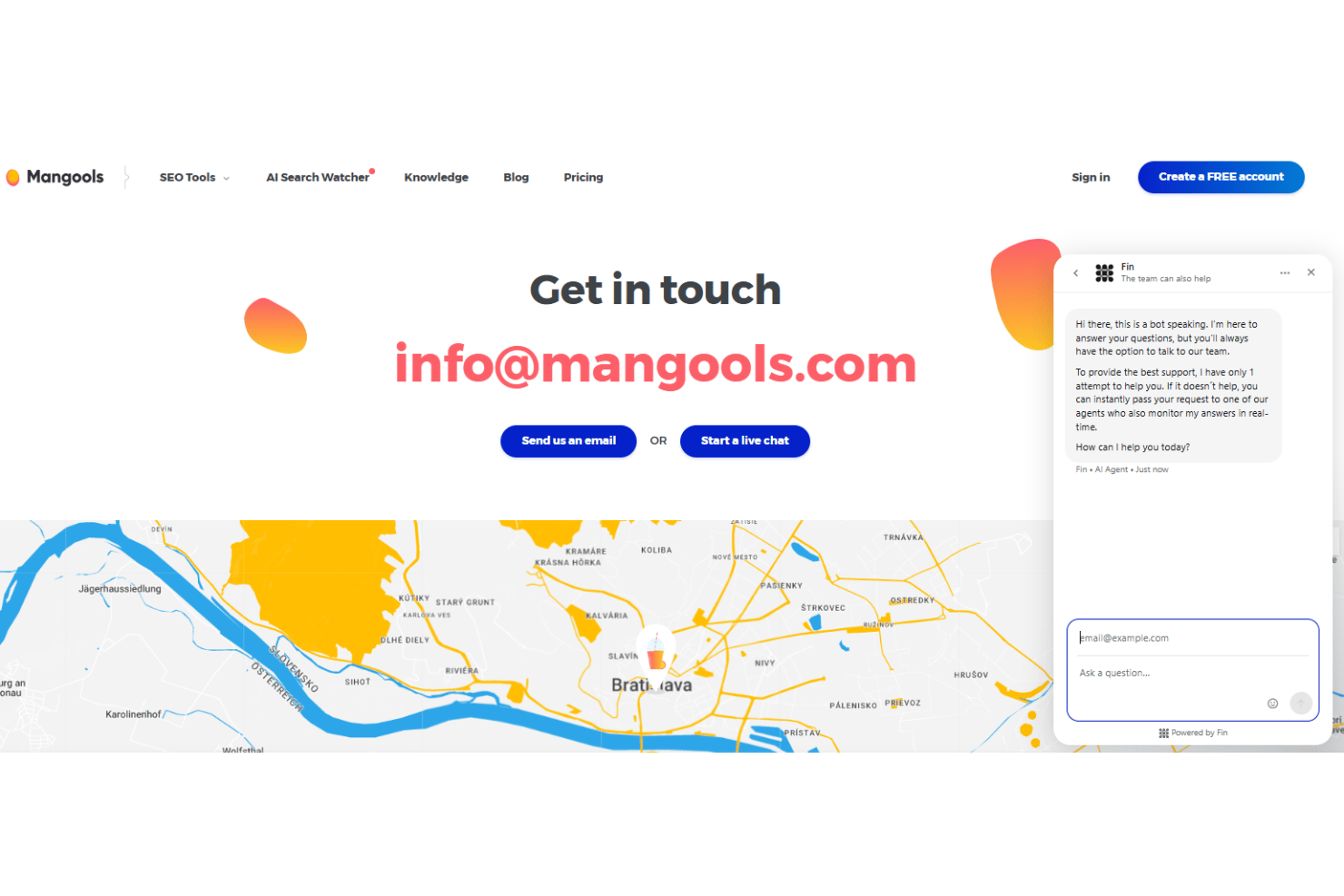 Mangools KWFinder customer support with live chat, knowledge base articles, and personalized assistance for SEO users.