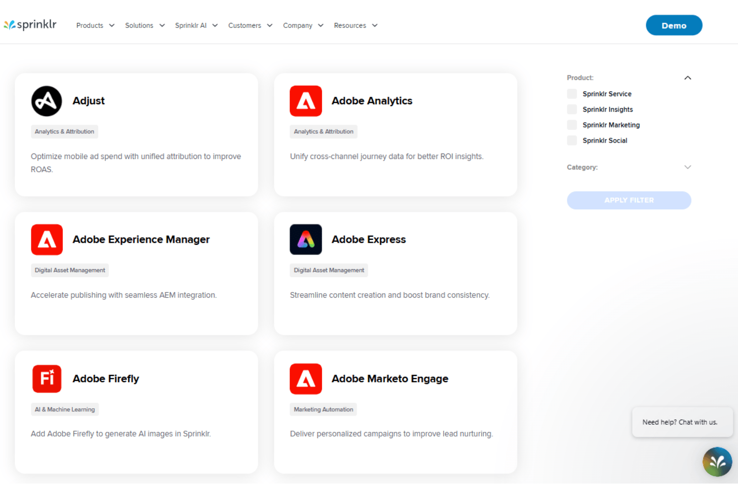 Sprinklr integrations with Salesforce, Jira, Power BI, Adobe, and Okta.