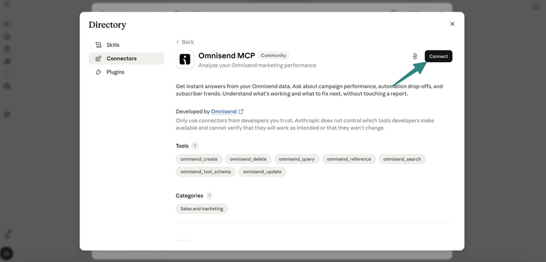 Omnisend Adds Claude Connector and Updates MCP Features