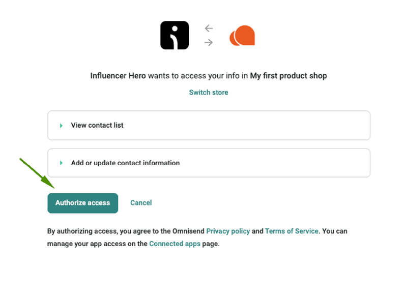 Omnisend Integrates With Influencer Hero