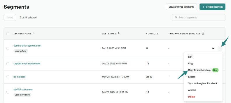 Omnisend Enhances Cross-Store Segment Management