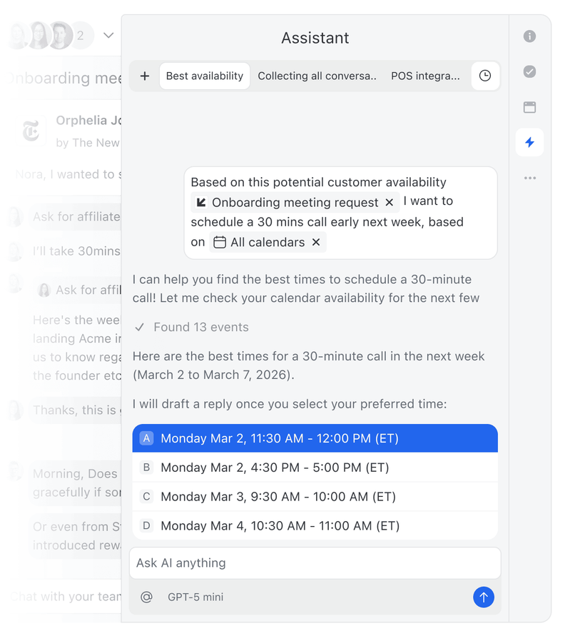 Missive 11.20.0 &amp; 11.21.0 AI Enhancements