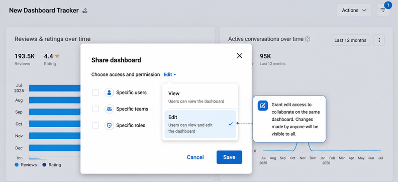 Birdeye Adds Collaborative Dashboard Editing