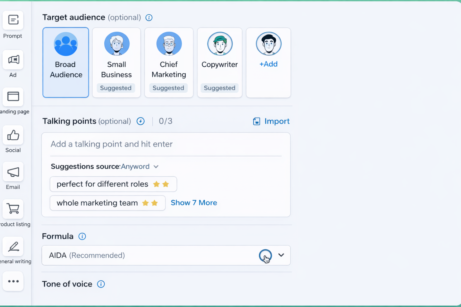 screenshot - Anyword Review: Pros, Cons, Features and Pricing