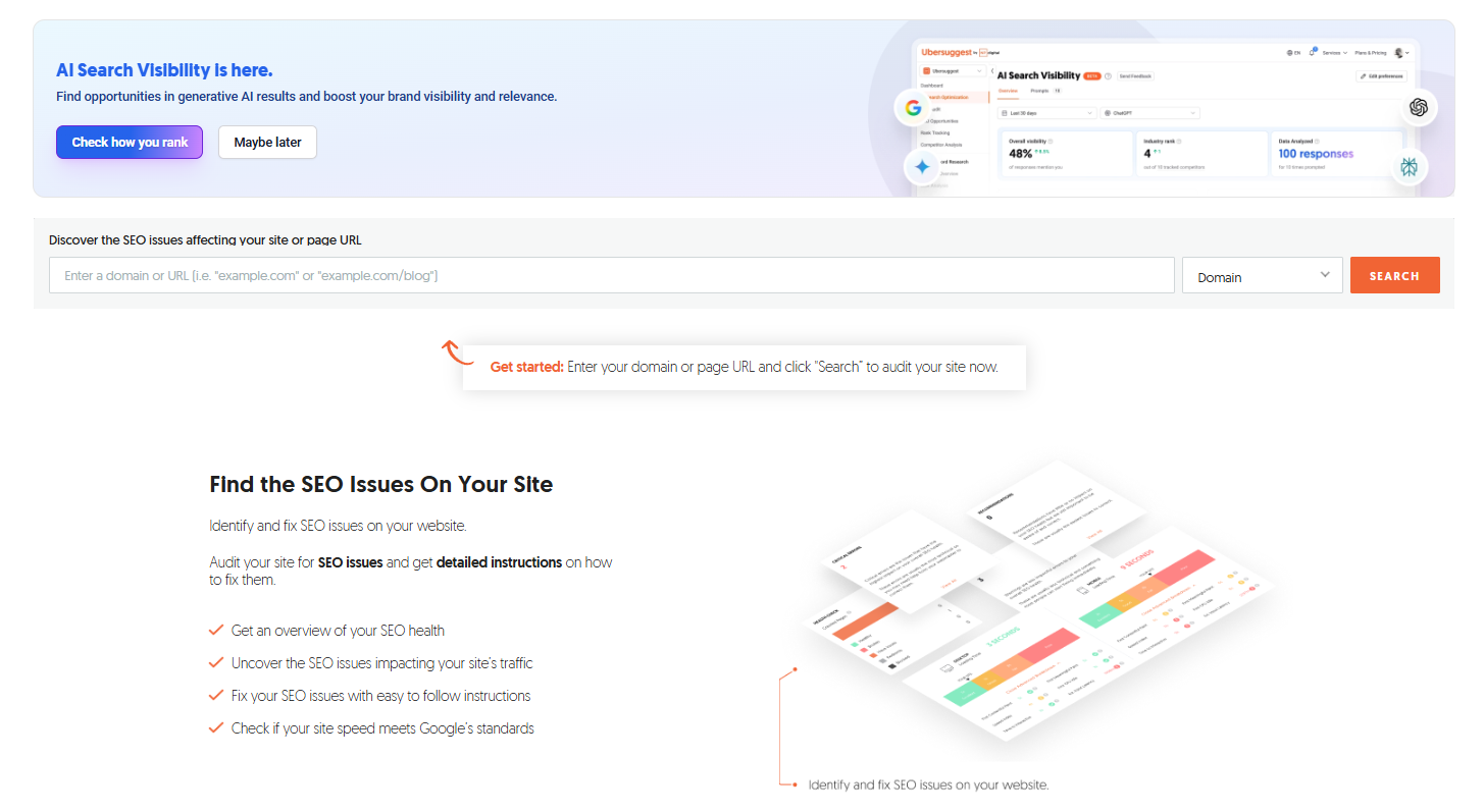 screenshot - Ubersuggest Review: Pros, Cons, Features and Pricing