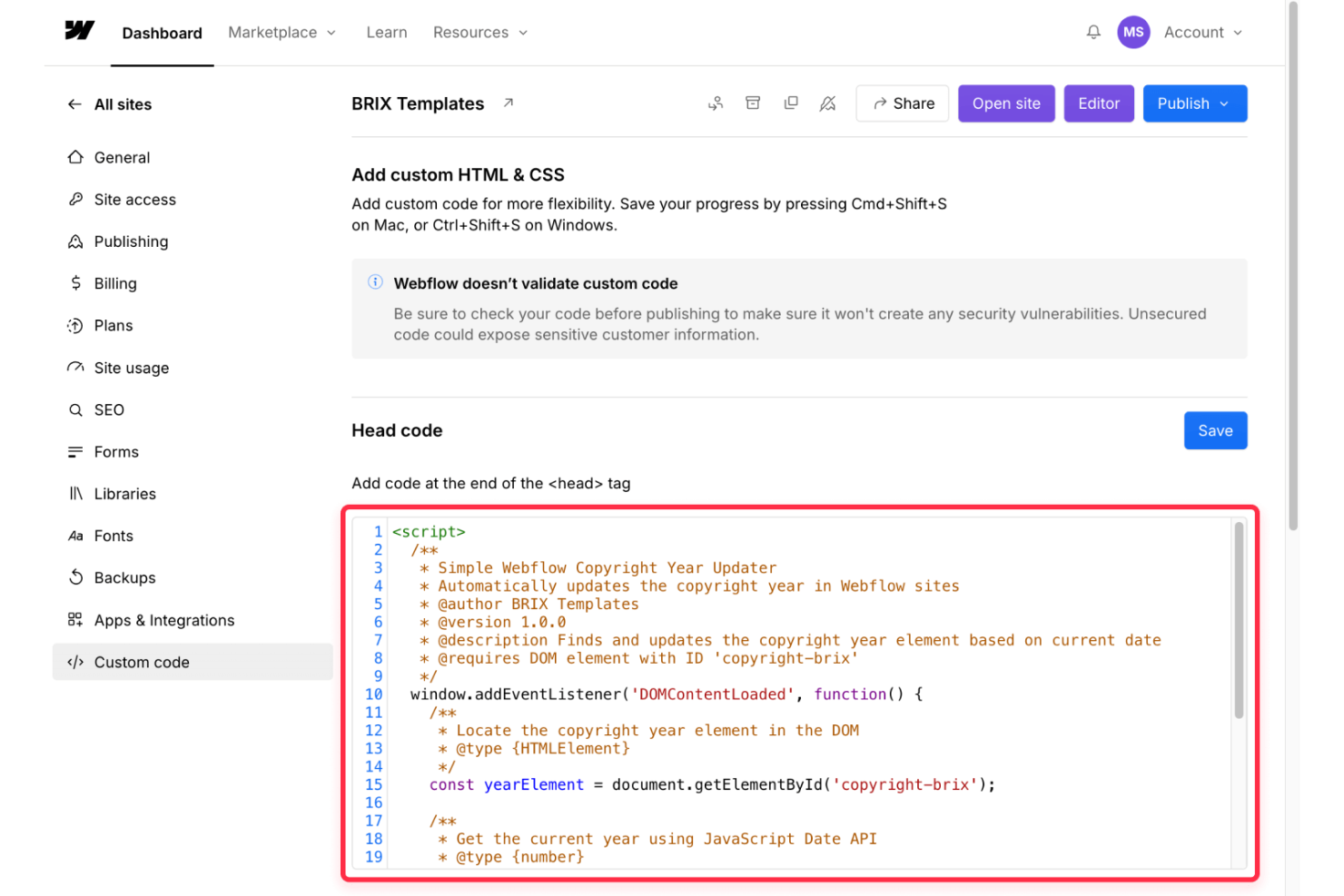 screenshot - Webflow Review: Pros, Cons, Features and Pricing
