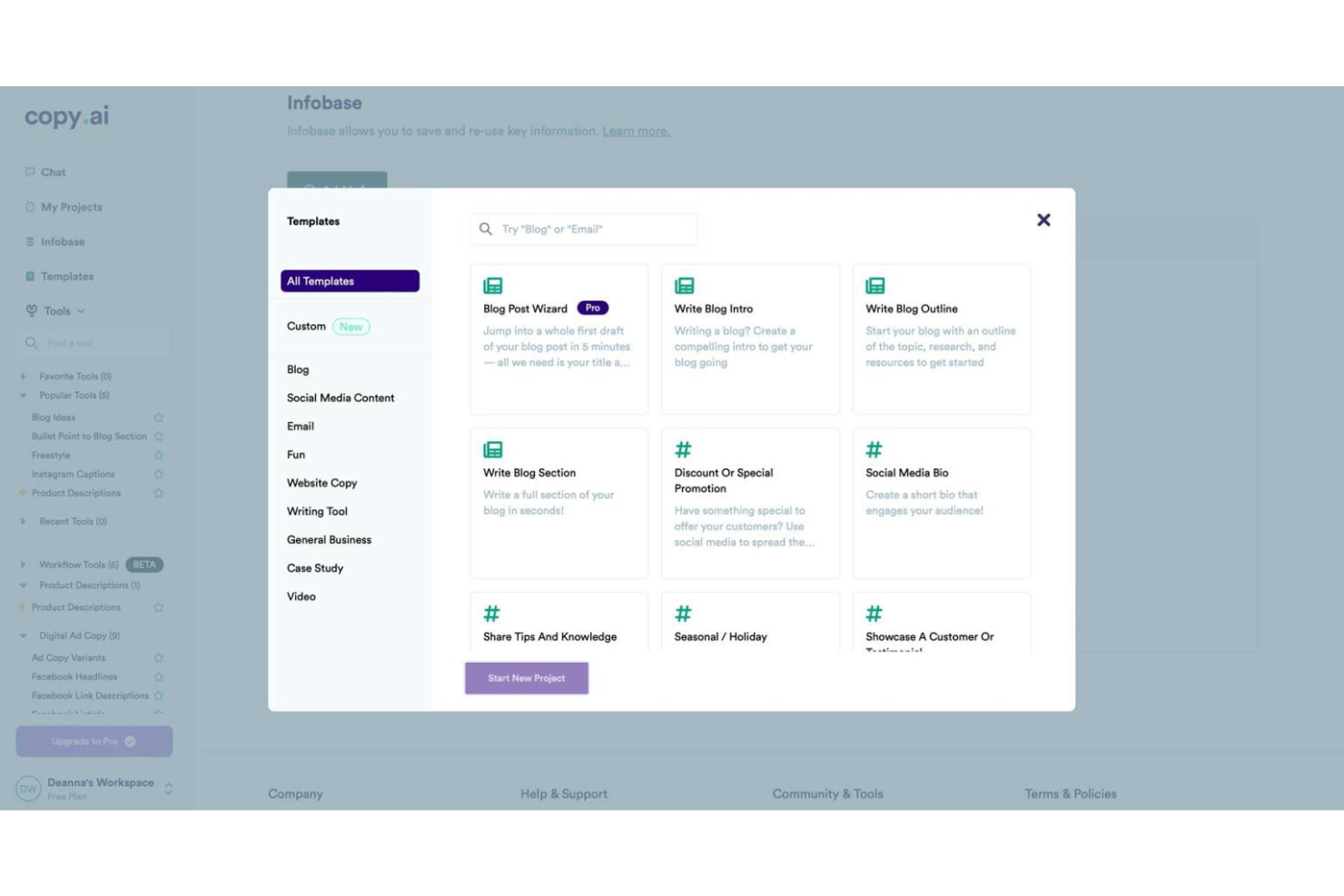 screenshot - Copy.ai Review: Pros, Cons, Features and Pricing