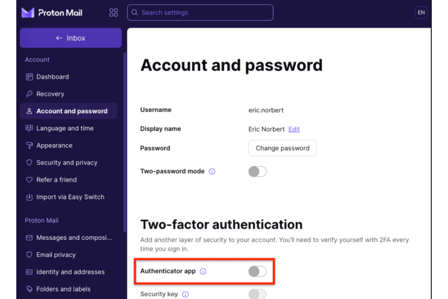 screenshot - Proton Mail Review: Pros, Cons, Features and Pricing