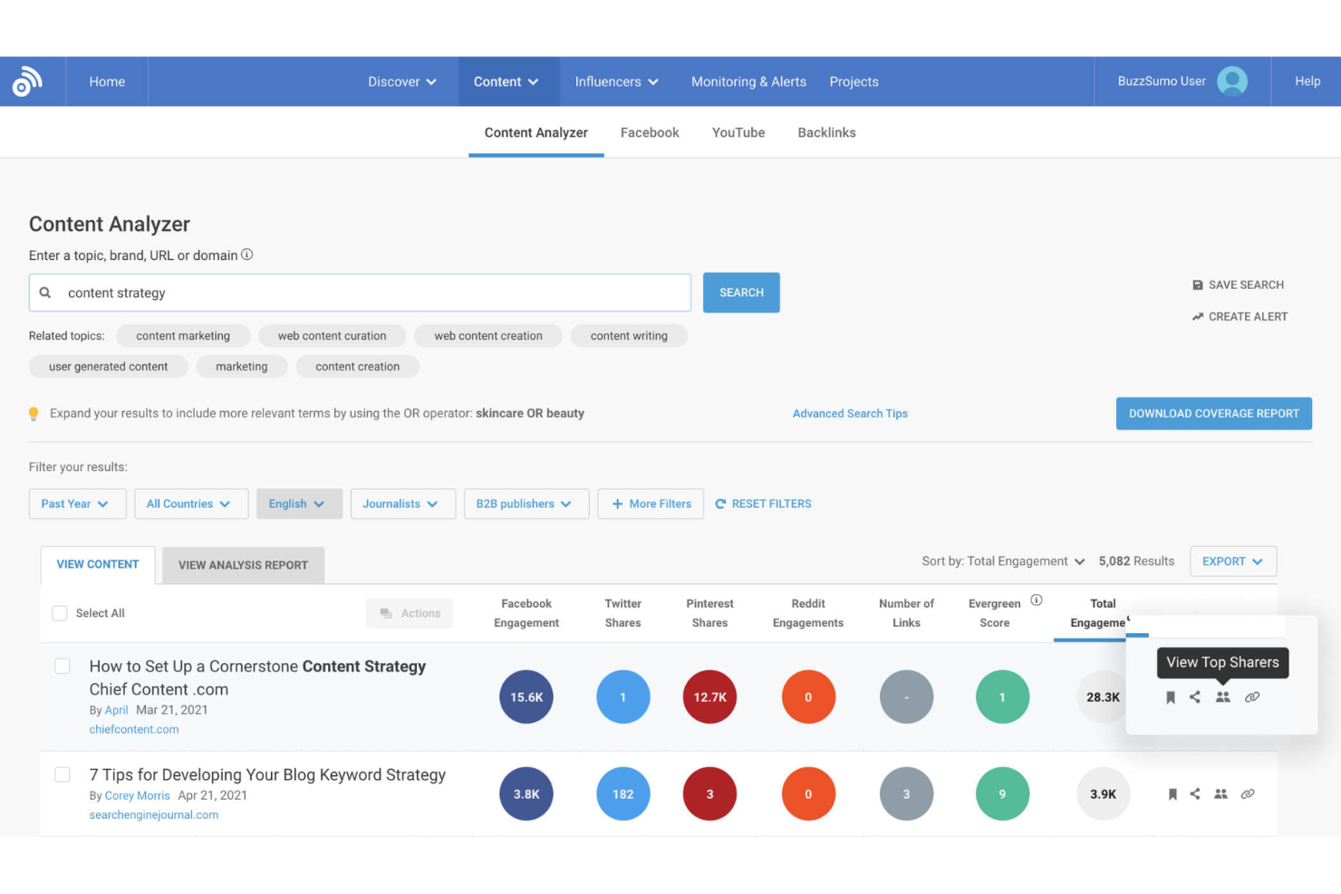 screenshot - BuzzSumo Review 2026: Pros, Cons, Features, and Pricing