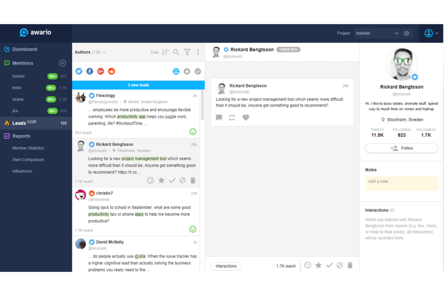 screenshot - Awario Review: Pros, Cons, Features, and Pricing Explained