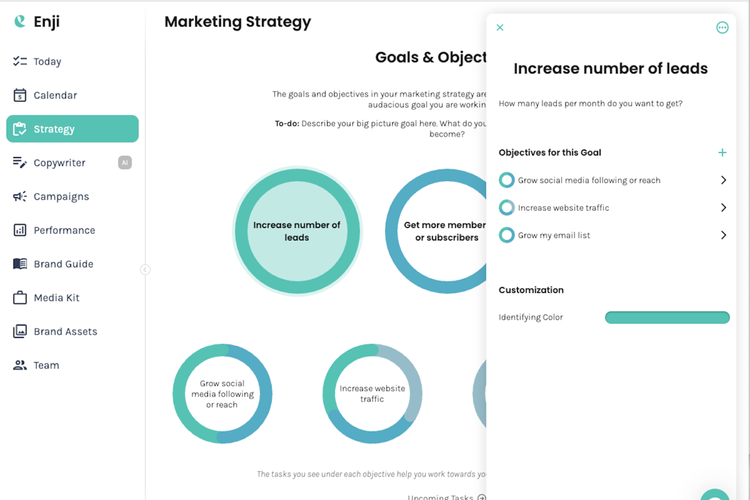 Enji screenshot - 23 Beste Marketing-Kollaborationssoftware im Jahr 2026