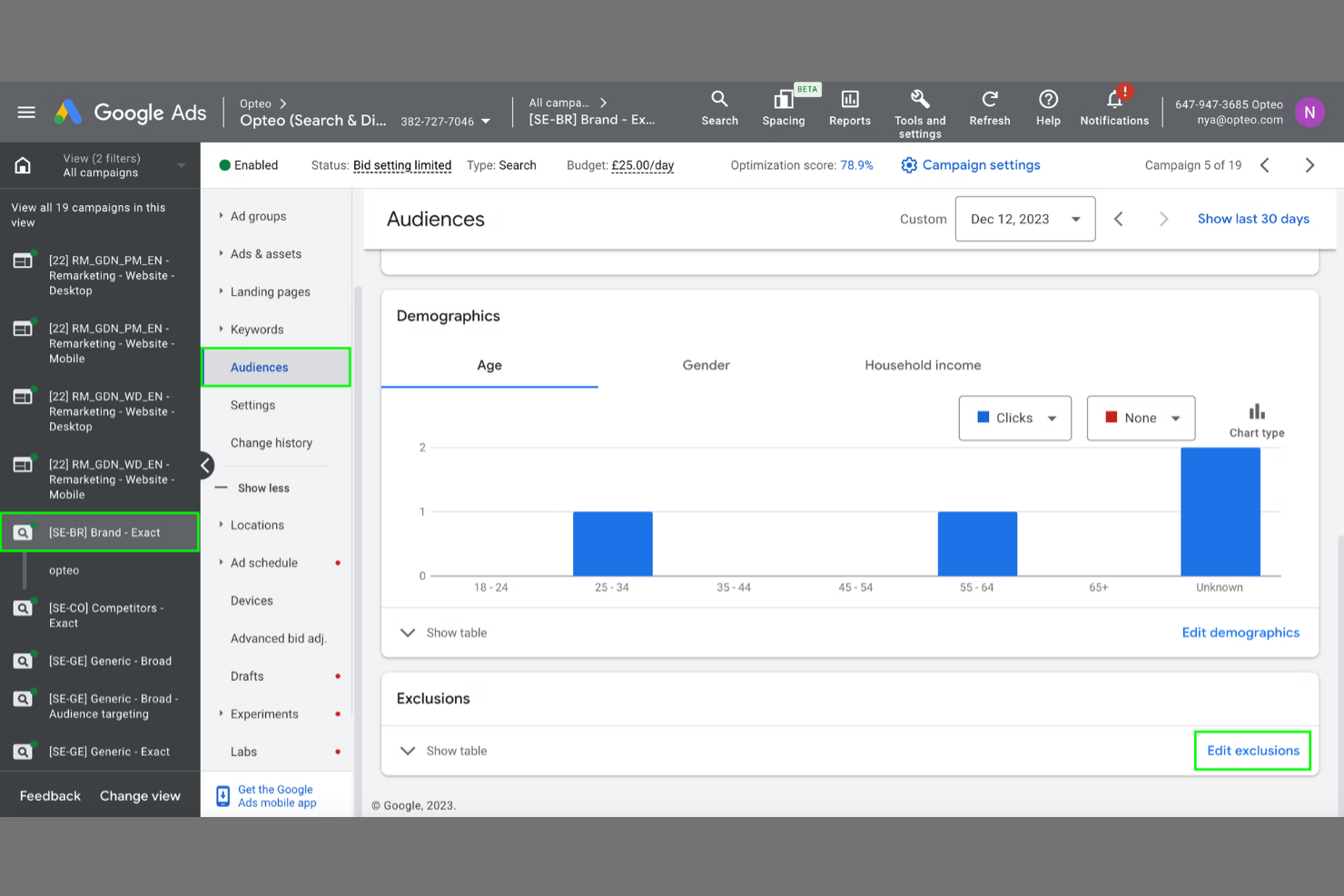 Opteo screenshot - 10 outils PPC pour 2026