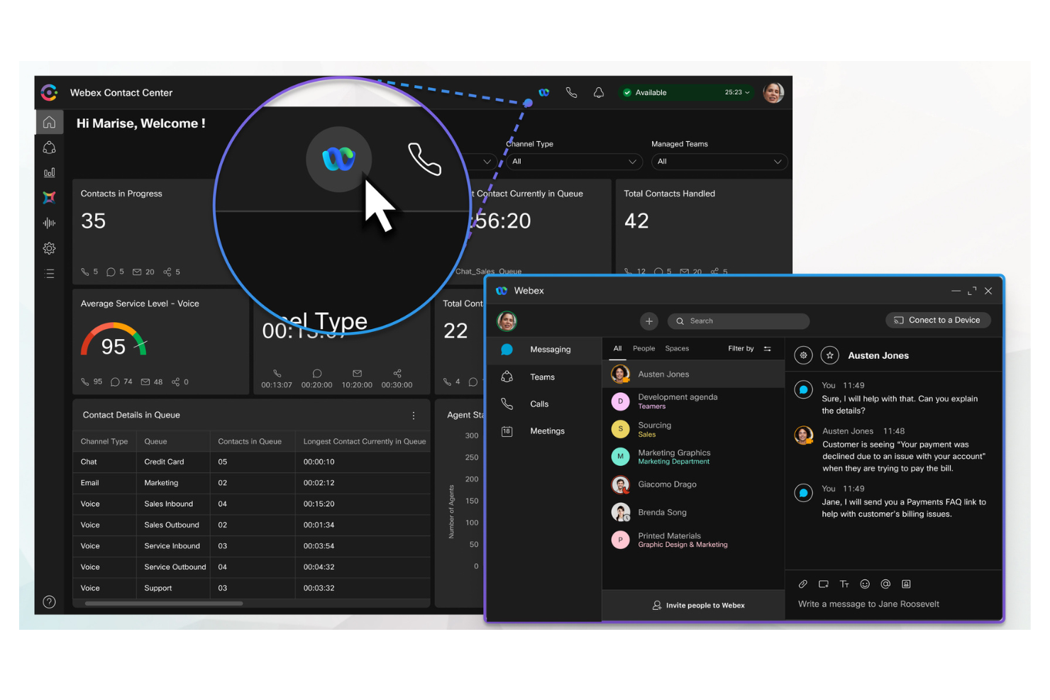 Webex screenshot - 10 Loom-Alternativen für 2026 ausgewählt