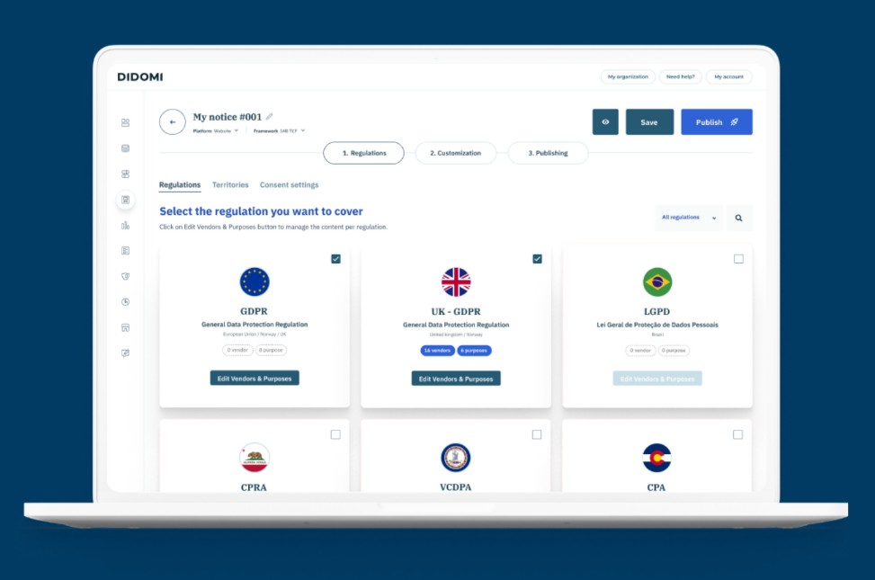 Didomi screenshot - 10 Beste Consent-Management-Plattformen im Test 2026