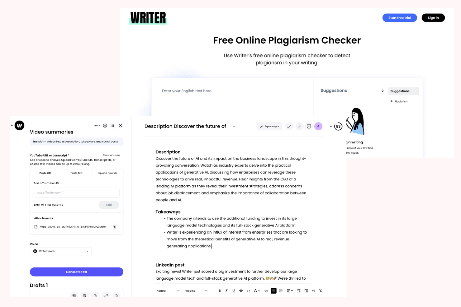Writer screenshot - 10 beste Jasper-KI-Alternativen im Test 2026