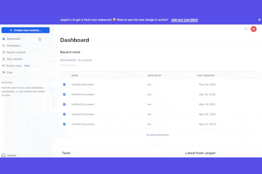 Jasper screenshot - 10 Beste KI-Marketing-Automatisierungstools im Test 2026